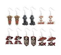 XFSRG Boucles d'Oreilles Femme Halloween Squelette Acier Inoxydable Bijoux Fantaisie Gothique pour Soirées et Fêtes