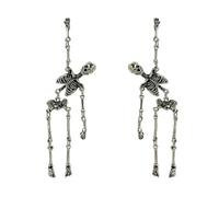 XFSRG Boucles d'Oreilles Femme Halloween Squelettes Longues Élégantes Pour Soirées et Fêtes