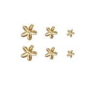XFSRG Boucles d'oreilles femme lot mini étoiles multi-tailles puces d'oreilles petites boucles étoiles croix étoile de mer combinables bijoux tendance accessoires discrets (e1228 Or)