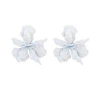 XFSRG Boucles d'oreilles fleur femme ' grandes Forme Pétale Élégant Boucles d'oreilles fantaisie statement Accessoire Mode Bijoux Tendance Légères Pour Toutes Occasions (Blanc)