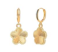 XFSRG Boucles d'oreilles TrèFle à Quatre Boucles d'Oreilles Pendantes Fleurs Piercing Oreille Tragus Plaqué Or 14K Hypoallergénique Petites Bijoux Cadeaux pour Femmes Filles (Or)