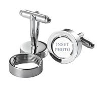 XFSRG Bouton de Manchette Homme Photo DIY Ouvrant pratique Touche élégante pour mariage Occasions Spéciales et Présent Unique un Proche