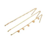 XFSRG Bracelet Cheville Femme Plaqués Or 14 Carats Chaine de Cheville Multicouches Étanche Élégant et Estival Bijoux Parfait pour la Plage et le Quotidien