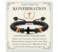 XFSRG Bracelet Croix Pour Garçons Comme Cadeau Élégant Pour Baptême Communion Ou Confirmation En Matériau Haut De Gamme (KONFIRMATION)