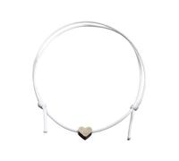 XFSRG Bracelet de Cheville pour Femmes Élégant avec Pendentif Cœur en Argent Bijou Mode Minimaliste pour Toutes Occasions (Blanc)