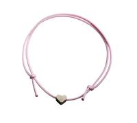 XFSRG Bracelet de Cheville pour Femmes Élégant avec Pendentif Cœur en Argent Bijou Mode Minimaliste pour Toutes Occasions (Rose)