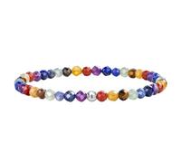 XFSRG Bracelet Femme 4mm Cristaux Naturels Bracelets à Perles Coloré Cadeau d'Anniversaire Saint Valentin