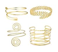 XFSRG Bracelet Femme Acier Inoxydable - Lot de Bracelets Dorés Élégants et Modernes pour Femmes - Bijoux Mode pour Toutes Occasions (Ensemble Or 5)