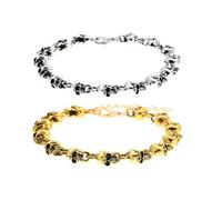 XFSRG Bracelet Femme Alliage Design Crâne Élégant Bracelet Fille Mode Punk Halloween Bijoux Tendance Pour Toutes Les Occasions