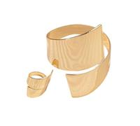 XFSRG Bracelet Femme Bracelets à Ouvert Manchette Or Bague Ouvert Or Empilable pour Les Mariages Anniversaires Saint-Valentin et Nouvel An