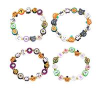 XFSRG Bracelet Femme Halloween Perles Colorées Bracelet Fantaisie pour Fille Bijou Mode pour Soirées et Fêtes