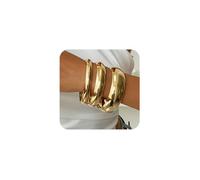 XFSRG Bracelet Femme Large de Haute Qualité Bijoux Élégants et Modernes Convient au Quotidien Comme pour les Fêtes (Or)