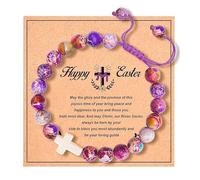 XFSRG Bracelet Femme Perles Bijoux Femme Élégant et Spirituel Accessoire Mode pour Toutes Occasions(Violet)