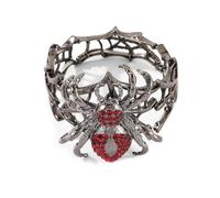 XFSRG Bracelet Halloween Gothique Araignée Bracelet Cristal Araignée Elastique Punk Hand Chain Bijoux d'halloween Accessoires Cosplay Halloween (Noir)
