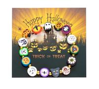 XFSRG Bracelet Halloween Perles Fantômes Citrouilles Bracelets Colorées Hypoallergéniques Pour Halloween Bals Costumés