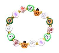 XFSRG Bracelet Halloween Perles Fantômes Citrouilles Bracelets Colorées Hypoallergéniques Pour Halloween Bals Costumés