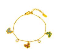 XFSRG Bracelet Papillon Femme Butterfly Accessoires de Mode pour Adolescent Anniversaire Jour avec Zircon Cubique Scintillant Bijoux pour Fille (Multicolore)