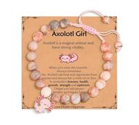 XFSRG Bracelet Pendentif Newt Bracelets Perles en Pierre Naturelle Cordon Réglable Bracelets Mignon Raffiné Cadeau pour Filles