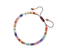 XFSRG Bracelet Perles Colorées pour Femmes Cordon Réglable Bracelet Simple à la Mode pour Filles Sœurs Meilleures Amies Cadeau Spirituel (Multicolore 1)
