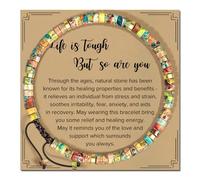 XFSRG Bracelet Perles Colorées pour Femmes Cordon Réglable Bracelet Simple à la Mode pour Filles Sœurs Meilleures Amies Cadeau Spirituel (Multicolore 2)