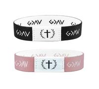 XFSRG Bracelet Verset Biblique pour Femmes et Hommes avec Puce NFC Bracelet Chrétien Accessoire de Foi pour Chrétiens et Catholiques pour l’Église et le Quotidien (Noir)