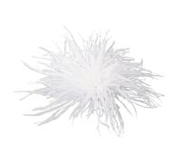 XFSRG Broche en plume femme d'autruche moelleuse mariage bohème broche fleur corsage carnaval pins pour femme accessoire vetement (Blanc)