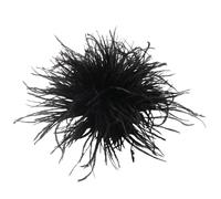 XFSRG Broche en plume femme d'autruche moelleuse mariage bohème broche fleur corsage carnaval pins pour femme accessoire vetement (Noir)