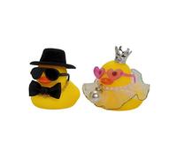 XFSRG Canard en Plastique Habillé Élégant et Chic pour Jouets de Bain Canard Vibrant pour Enfants et Adultes Cadeau de Mariage Unique (Jupe bordée d'or)