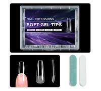 XFSRG Capsules Ongles Transparentes Longues | Faux Ongles et Capsules | Kit Complet Pour Manucure Professionnelle (Cercueil)