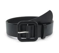 XFSRG Ceinture Femme Cuir Élégante Large Boucle pour Tenues Décontractées et Formelles (Noir)