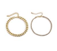 XFSRG Chaîne de Cheville Femme Ensemble Bijoux Ajustable Élégant Bracelet Cheville Superposé Accessoire Mode Été Plage Tendance Chic