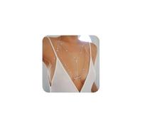 XFSRG Chaine de Corps Femme en Strass Sexy Boho Soutien Gorge Superposé Bikini Body Chaîne pour Discothèque Rave Party(Or)