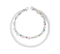 XFSRG Chaîne de Pantalon en Perles et Strass Éclatants Bijoux de Corps Élégant pour Hommes et Femmes Accessoire de Mode Tendance (Argent A)