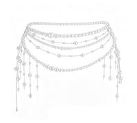 XFSRG Chaîne de Taille en Perles Multi Rangs à Franges Femme Ceinture