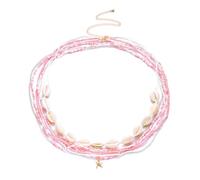 XFSRG Chaîne de Taille Femme Chaine de Taille Coquillage Chaîne Corps Boho Superposée Petites Perles Ceinture Corps Ajustable D'été Sexy Bikini Chaînes Accessoire Bijoux Robes Plage Soirées
