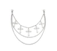 XFSRG Chaine de Taille Gothique avec Croix en Métal Chaine Pantalon pour Femmes Hommes Accessoire de Mode Élégant pour Toutes Occasions