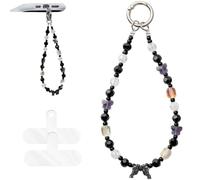 XFSRG Chaîne de Téléphone Perles Colorées avec Papillon et Nœud Accessoire Portable Anti Chute Bijou Téléphone Élégant et Pratique pour Étudiantes Jeunes Femmes