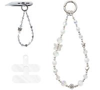 XFSRG Chaîne de Téléphone Perles Colorées avec Papillon et Nœud Accessoire Portable Anti Chute Bijou Téléphone Élégant et Pratique pour Étudiantes Jeunes Femmes