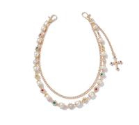 XFSRG Chaine Pantalon Double Couche Chaîne de Jeans Punk pour Hommes et Femmes Chaîne Portefeuille avec Perles et Strass Accessoire de Mode (Or)