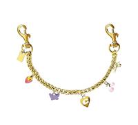 XFSRG Chaine pour Sac à Main Bandoulière Sangle Bandouliere Chaîne de Remplacement avec Breloques Décoratives Accessoire Mode Mousqueton Métal Anse pour Sac à Main (Or A)