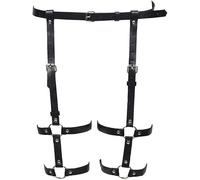 XFSRG Chaînes de Taille Harnais de Jambe Ceinture Cuisse Jarretelles Style Punk avec Ceinture Taille et Doubles Sangles Portejarretelles Sangle de Cuisse pour Festival Cosplay Soirée (Modèle 1)