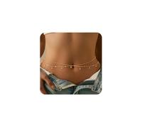 XFSRG Chaînes de Taille pour Femme Or Chaîne de Ventre à Double Rang avec
