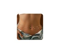 XFSRG Chaînes de Taille pour Femme Or Chaîne de Ventre à Double Rang avec