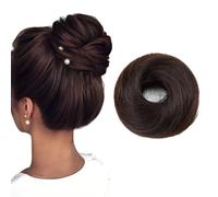 XFSRG Chignon Postiche Cheveux Bun Donut Faux Elastique Postiche Chouchou Extensions Cheveux Accessoire Coiffure Femme pour Chignon Volumineux (Marron Foncé)