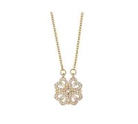 XFSRG Collier Femme Chaine Argent Pendentif Trèfle à Quatre Feuilles Bijoux Élégant Cadeau Anniversaire Fête des Mères Saint Valentin Noël Accessoire Mode (B)