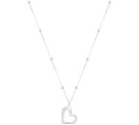 XFSRG Collier Femme Coeur Argent Acier Inoxydable Bijoux Femme Élégant Cadeau Romantique Collier Ras de Cou