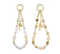 XFSRG Collier Téléphone Portable Perles Papillon Bracelet Téléphone Portable Élégant et Coloré Dragonne Téléphone Portable pour Femmes et Adolescents