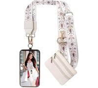 XFSRG Cordon Téléphone Portable Élégant Avec Motifs Floraux Vintage Bandoulière Réglable En Cuir Pour Sac À Main Accessoire Pratique Et Chic Pour Femmes