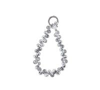 XFSRG Cordon Téléphone Portable en Cristal Charme Dragonne Bijoux avec Patchs Chaîne Compatible avec iPhone Samsung et Autres Smartphones (Argent)