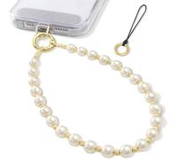 XFSRG Cordon Téléphone Portable Perles Élégantes Dragonne Lanière Téléphone Portable Chaine Protection Anti-perte Accessoire Smartphone Universel(Or)